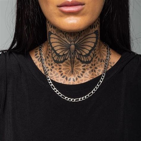 feminine womens front neck tattoos|Feminine and Stylish Front Neck Tattoo Ideas for Women